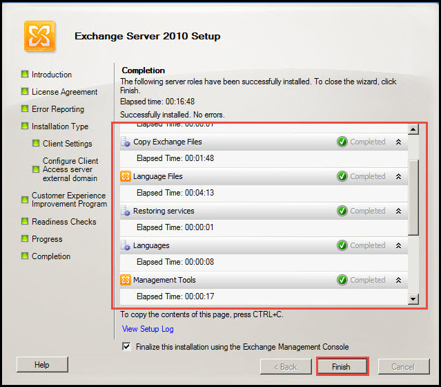 Training exchange server 2010 install exchange server 2010 in server 2008 exchange server 2010 setup 13