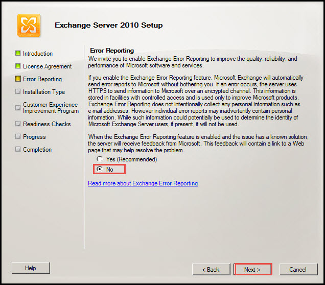 Training exchange server 2010 install exchange server 2010 in server 2008 exchange server 2010 setup 9