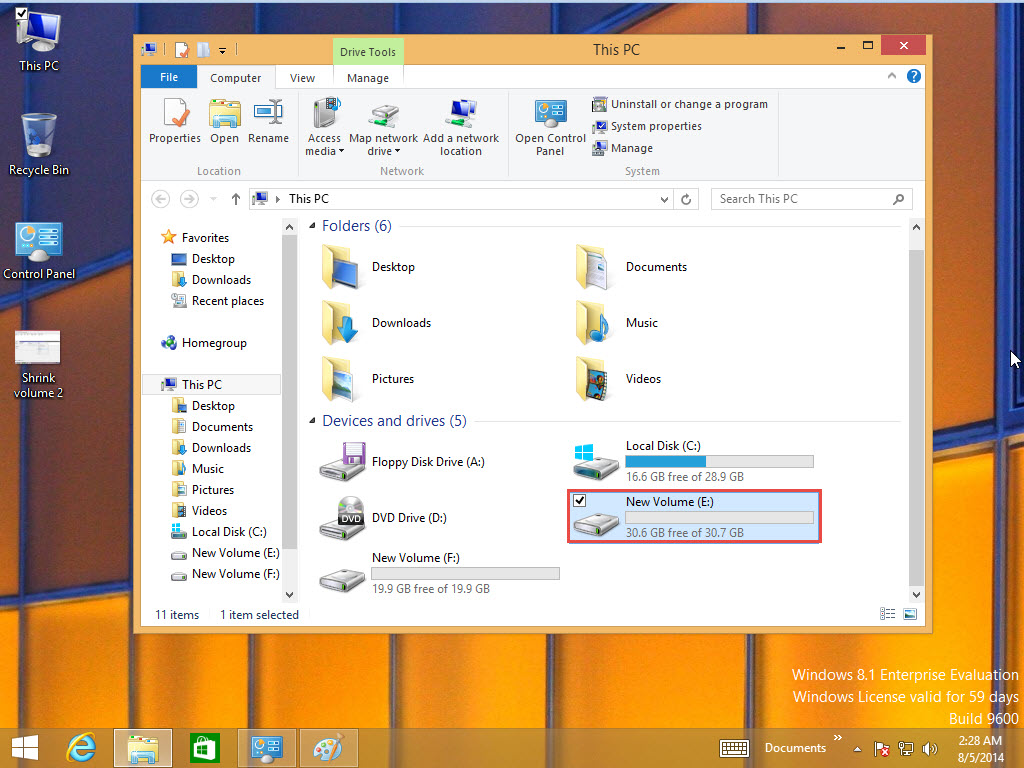 How to Format Drive in Window 8 Training 1