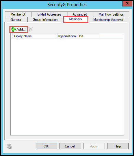 Training create mail enabled Security Distribution server 2010 security properties 9