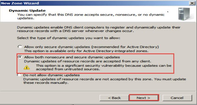 Training to Install Domain Name System (DNS) In Windows Server 2008 click next 12