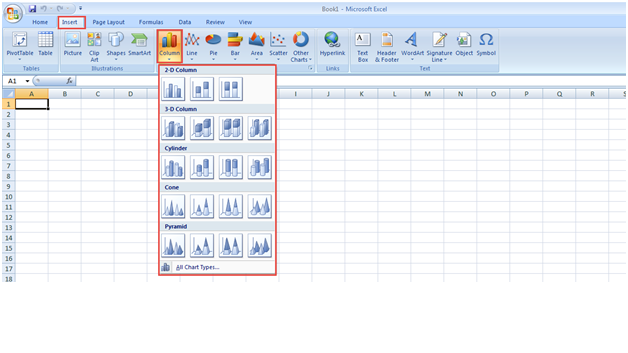 Excel 2007 training charts 3
