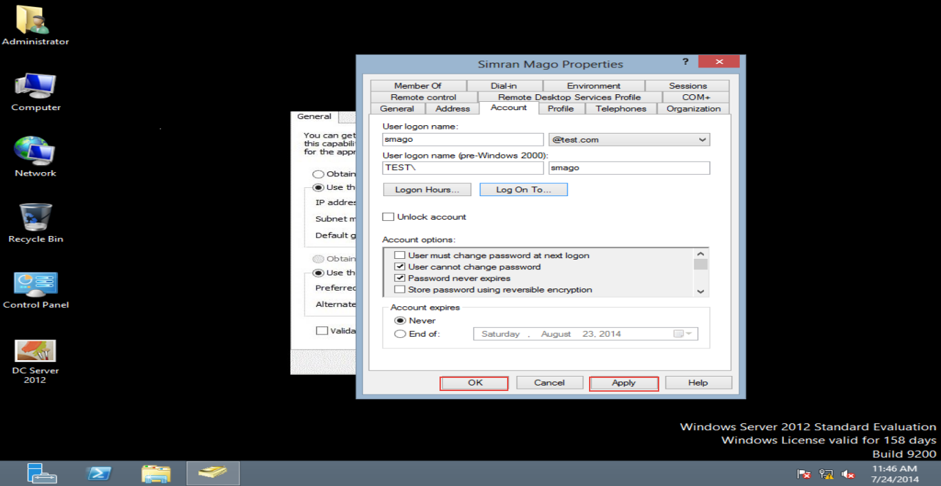 Training window server 2012 logon workstations log on to 5