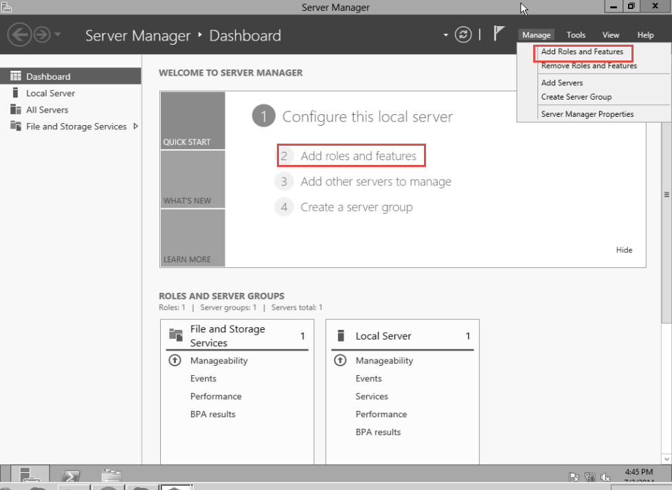 Training to Install DHCP Service on Microsoft Windows Server 2012 Server Manager Dashboard