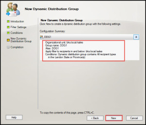 Training create Dynamic Distribution Group exchange server 2010 new dynamic distribution group preview 10