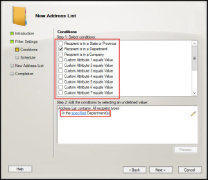 Training create and configure address list conditions 6