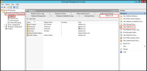 Training create and configure address list exchange management console 1
