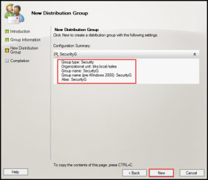 Training create mail enabled Security Distribution server 2010 securityG 6