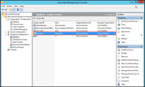 Training exchange server 2010 create shared mailbox exchnage management console 2