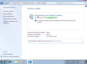 Now System downloading installing new updates.