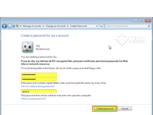 Microsoft training 2007 Add User Account and set Password create password 11