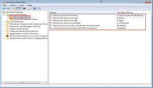 Microsoft training 2007 Configure Local security Policy password policy 3