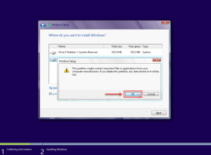 win8 training confirm partition deletion
