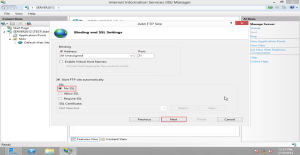 Training to Configure FTP Server on Windows Server 2012 (Part -4) Select no SSl then click on Next