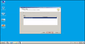 Training to Install Additional Domain Controller in an Existing Forest select site