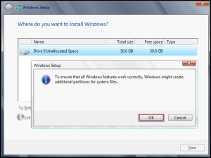 Training to Install Microsoft Windows Server 2012 click OK 10