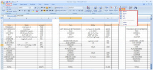 Usage of Editing Tool in MS Excel