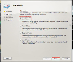 Create mailbox enable user 2
