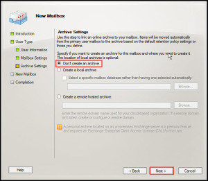 Create mailbox enable user 6